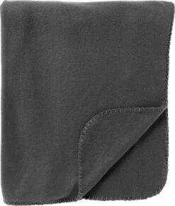 Dutch Decor - PABLO - Plaid Fleece 150x200 Cm Charcoal Gray - Antraciet - 100% Polyester - Deken