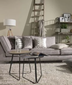 CIDO - Kussenhoes Velvet Taupe 45x45 Cm - Met Rits -Dutch Decor 1018x1200