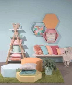 HUIK - Kussenhoes 45x45 Cm - Geborduurd Patroon - Zalm - Roze - Oranje - Terra - Beige - Blauw - Pasteltinten - 100% Katoen - Met Rits 9 HUIK - Kussenhoes 45x45 Cm - Geborduurd Patroon - Zalm - Roze - Oranje - Terra - Beige - Blauw - Pasteltinten - 100% Katoen - Met Rits -Dutch Decor 1020x1200 2