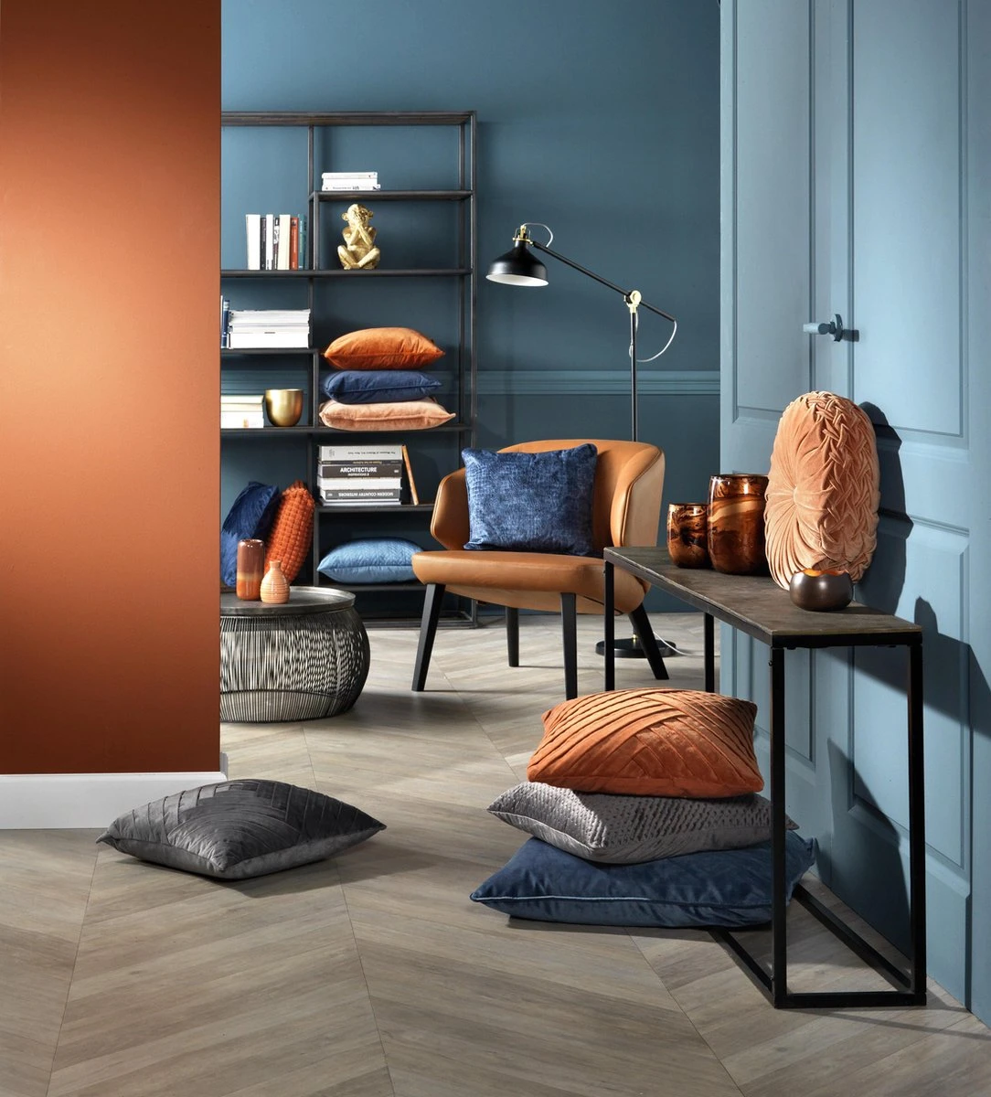 FINN - Kussenhoes Velvet 30x50 Cm - Insignia Blue - Donkerblauw - Exclusief Binnenkussen 4 FINN - Kussenhoes Velvet 30x50 Cm - Insignia Blue - Donkerblauw - Exclusief Binnenkussen - Afbeelding 4