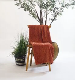 Dutch Decor - CHESTER - Plaid Van Fleece 150x200 Cm Potters Clay - Oranje - Deken -Dutch Decor 1129x1200 1