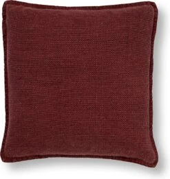 BOWIE - Kussenhoes Gewassen Katoen 45x45 Cm - Merlot - Rood - Met Rits