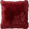 FLUFFY - Kussenhoes Unikleur 60x60 Cm - Merlot - Rood - Exclusief Binnenkussen