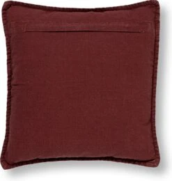 BOWIE - Kussenhoes Gewassen Katoen 45x45 Cm - Merlot - Rood - Met Rits 11 BOWIE - Kussenhoes Gewassen Katoen 45x45 Cm - Merlot - Rood - Met Rits -Dutch Decor 1141x1200