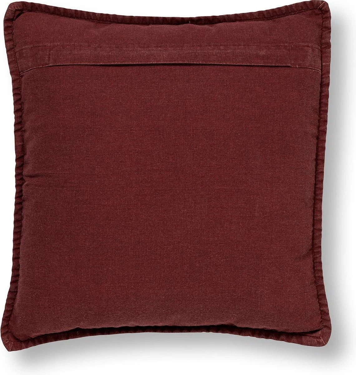 BOWIE - Kussenhoes Gewassen Katoen 45x45 Cm - Merlot - Rood - Met Rits 5 BOWIE - Kussenhoes Gewassen Katoen 45x45 Cm - Merlot - Rood - Met Rits - Afbeelding 5