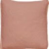 BOWIE - Sierkussen Van Gewassen Katoen Muted Clay 45x45 Cm - Roze - Inclusief Binnenkussen
