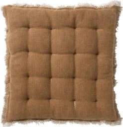 Set Van 4 - Dutch Decor BURTO - Stoelkussen Van Gewassen Katoen Tobacco Brown 40x40 Cm - Bruin - Zitkussen -Dutch Decor 1158x1200 3