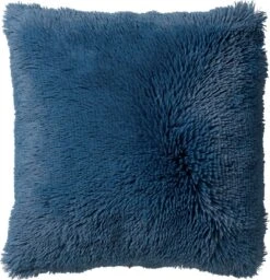 FLUFFY - Kussenhoes Unikleur 45x45 Cm - Provincial Blue - Blauw - Exclusief Binnenkussen