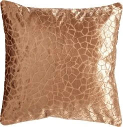 CARO - Sierkussen Met Patroon 45x45 Cm Tobacco Brown - Bruin - Inclusief Binnenvulling