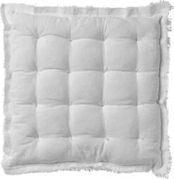 Set Van 4 - Dutch Decor BURTO - Stoelkussen Van Gewassen Katoen Snow White 40x40 Cm - Wit - Zitkussen -Dutch Decor 1170x1200 11