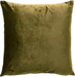 AVERY - Sierkussen Velvet 45x45 Cm - Military Olive - Groen Met Goudkleurige Print - Inclusief Binnenvulling -Dutch Decor 1170x1200 7