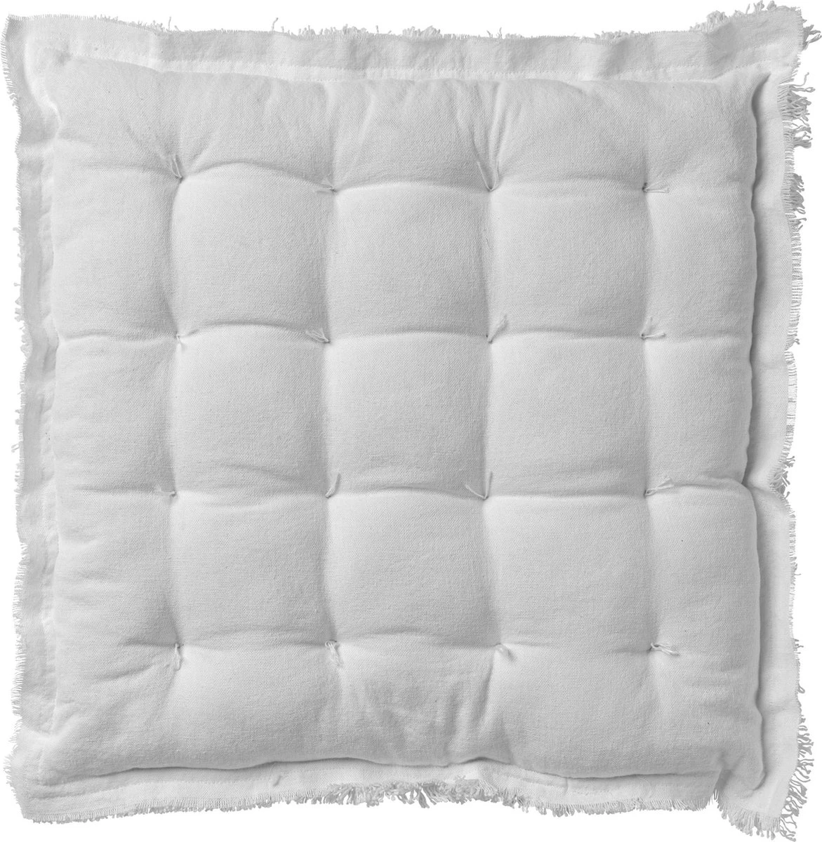 Dutch Decor - BURTO - Stoelkussen Van Gewassen Katoen Snow White 40x40 Cm - Wit - Zitkussen 2 Dutch Decor - BURTO - Stoelkussen Van Gewassen Katoen Snow White 40x40 Cm - Wit - Zitkussen - Afbeelding 2