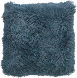 FLUFFY - Kussenhoes Unikleur 45x45 Cm - Smaragd - Groen - Met Rits