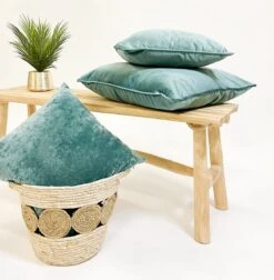 FINN - Sierkussen Velvet 60x60 Cm - Sagebrush Green - Groen - Inclusief Binnenvulling -Dutch Decor 1174x1200 5