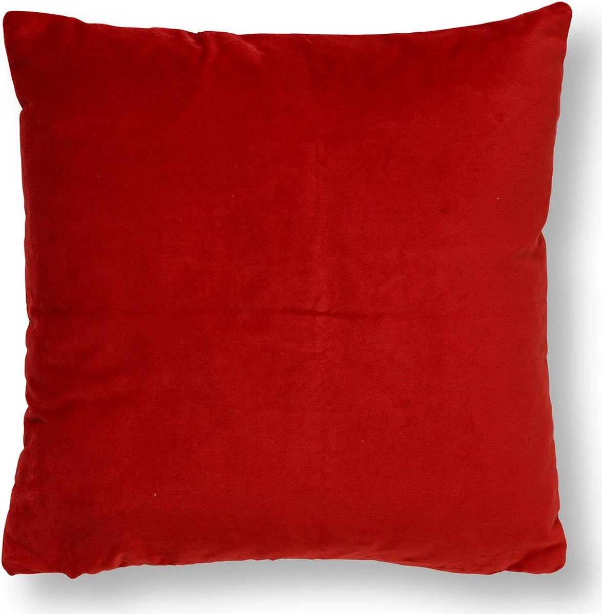 PEMM - Sierkussen Velvet 45x45 Cm - Rood - Aurora Red - Roze Streepjes - Color Blocking - Inclusief Binnenkussen 2 PEMM - Sierkussen Velvet 45x45 Cm - Rood - Aurora Red - Roze Streepjes - Color Blocking - Inclusief Binnenkussen - Afbeelding 2