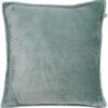 CILLY - Sierkussen Fleece 45x45 Cm - Jadeite - Lichtgroen - Inclusief Binnenvulling
