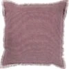 BURTO - Kussenhoes Van Gewassen Katoen Pruim 45x45 Cm - Roze - Met Rits
