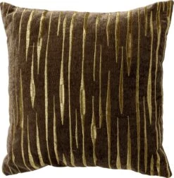 CONNOR- Sierkussen 45x45 Cm Shitake - Bruin - Inclusief Binnenvulling