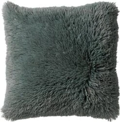 Dutch Decor FLUFFY - Sierkussen Unikleur 60x60 Cm - Jadeite - Lichtgroen - Inclusief Binnenkussen