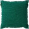 BURTO - Sierkussen Van Gewassen Katoen Galapagos Green 45x45 Cm - Inclusief Binnenkussen