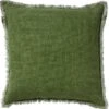 Dutch Decor BURTO - Sierkussen Van Gewassen Katoen Calliste Green 45x45 Cm - Groen - Inclusief Binnenkussen