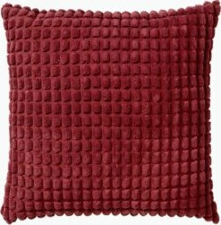 ROME - Sierkussen Uni 45x45 Cm - Merlot - Rood - Inclusief Binnenvulling