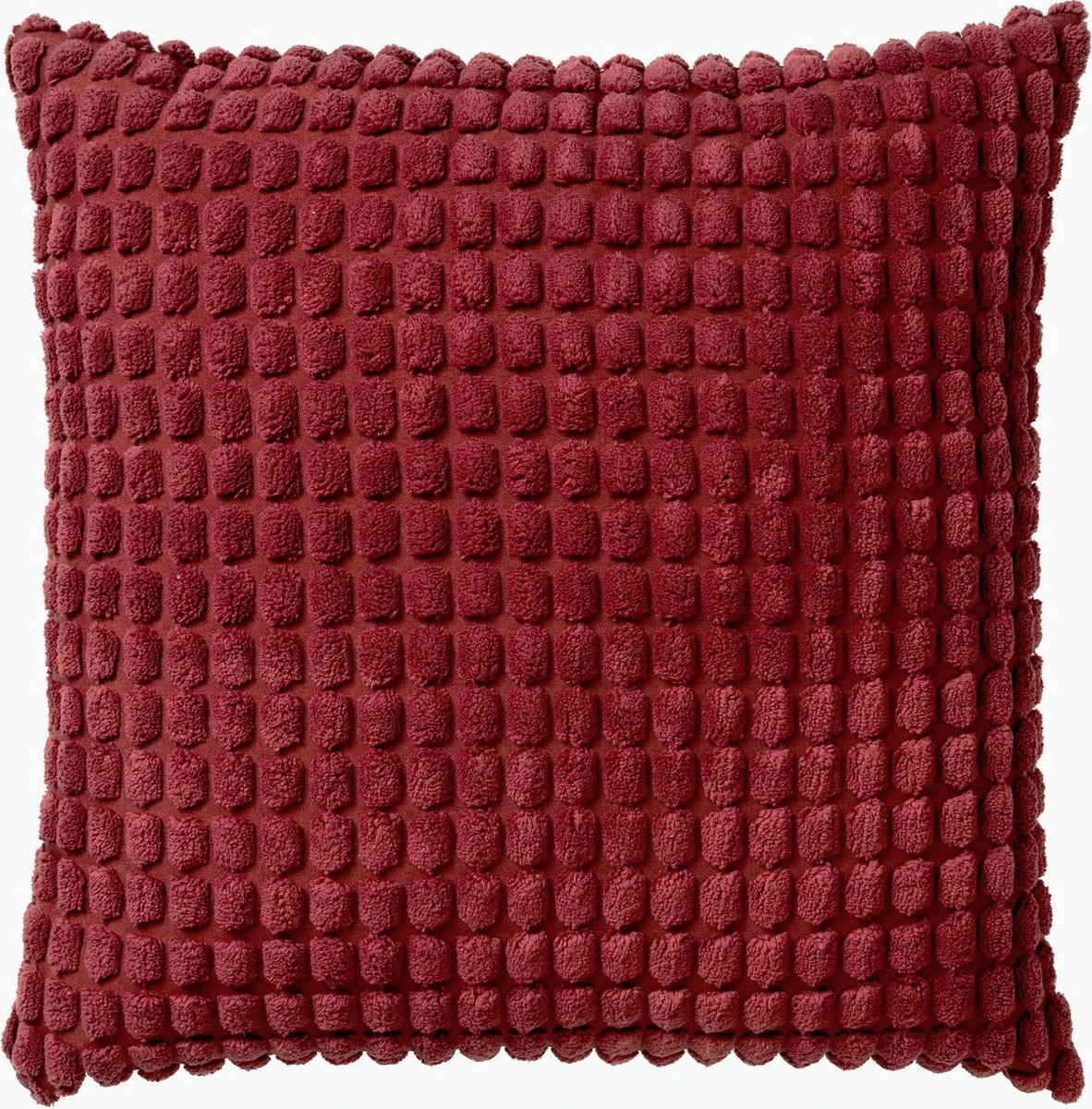ROME - Sierkussen Uni 45x45 Cm - Merlot - Rood - Inclusief Binnenvulling 1 ROME - Sierkussen Uni 45x45 Cm - Merlot - Rood - Inclusief Binnenvulling