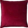 CAITH - Sierkussen Velvet 100% Katoen 50x50 Cm - Red Plum - Pruim Roze - Inclusief Binnenvulling