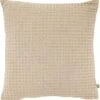 TRESA - Sierkussen 45x45 Cm - Zand - Beige - Hoes Van 100% Katoen - Inclusief Binnenvulling