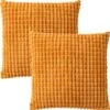 Set Van 2- Dutch Decor ROME - Sierkussens Unikleur Golden Glow 45x45 Cm - Geel