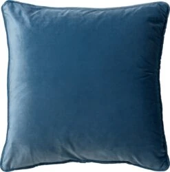FINN - Sierkussen Velvet 45x45 Cm - Provincial Blue - Blauw - Inclusief Binnenvulling