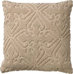 TIMME - Sierkussen Van Katoen Pumice Stone 45x45 Cm - Beige - Inclusief Binnenvulling