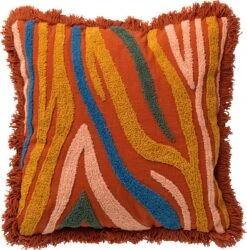 MISSOURI - Kussenhoes Met Patroon 45x45 Cm Potters Clay - Oranje - Met Rits