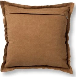 BURTO - Kussenhoes Van Gewassen Katoen Tobacco Brown 60x60 Cm - Bruin - Exclusief Binnenkussen -Dutch Decor 1186x1200 2
