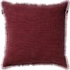 BURTO - Kussenhoes Van Gewassen Katoen Merlot 60x60 Cm - Rood - Exclusief Binnenkussen