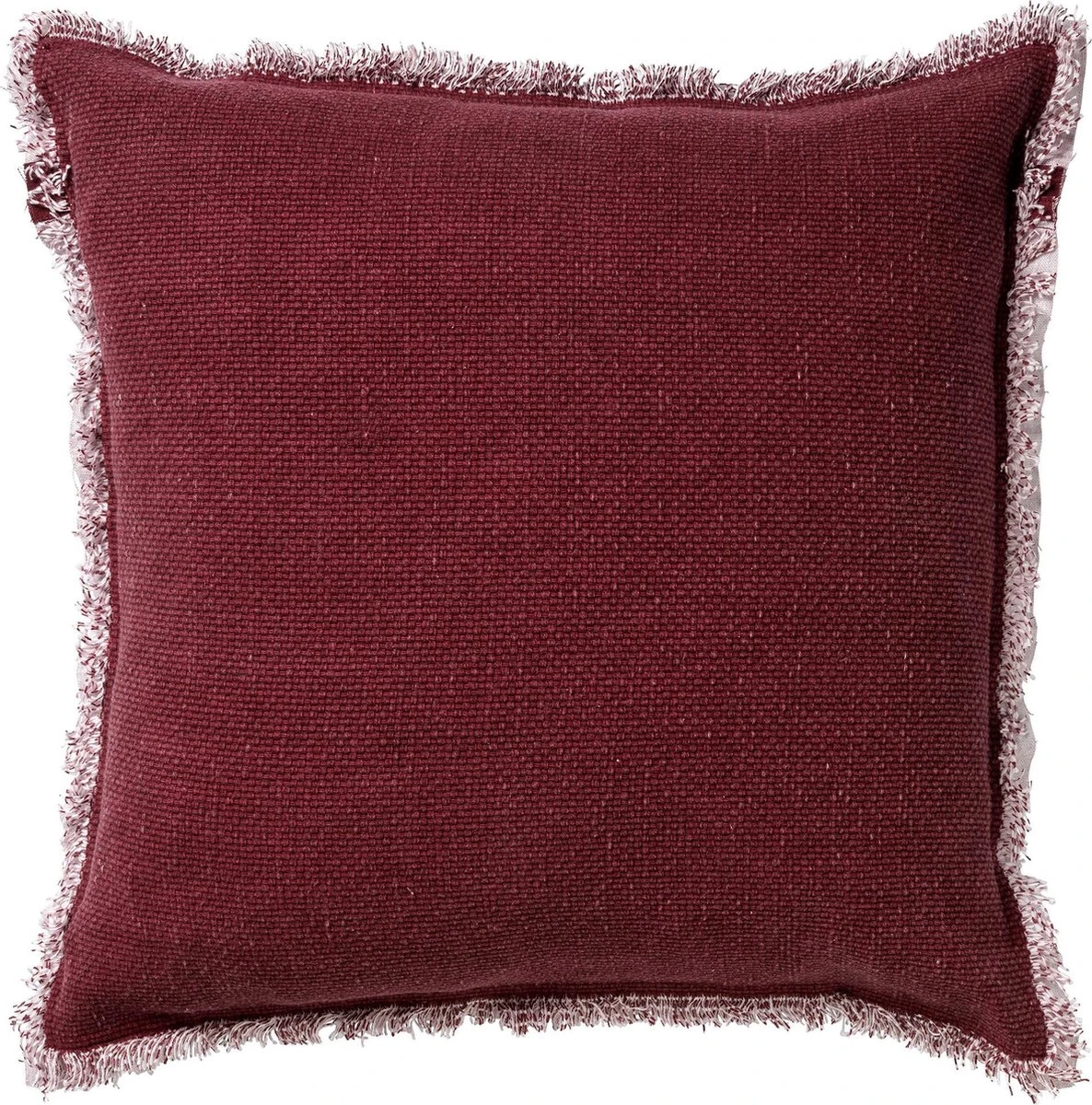 BURTO - Kussenhoes Van Gewassen Katoen Merlot 60x60 Cm - Rood - Exclusief Binnenkussen 1 BURTO - Kussenhoes Van Gewassen Katoen Merlot 60x60 Cm - Rood - Exclusief Binnenkussen