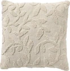 HOJA - Kussenhoes 45x45 Cm Snow White - Wit - Exclusief Binnenkussen