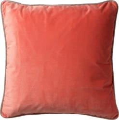 FINN - Kussenhoes Velvet 45x45 Cm - Coral - Koraalroze - Met Glitterbies - Exclusief Binnenkussen