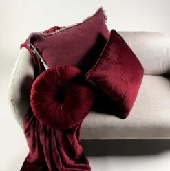 Dutch Decor - OLLY - Sierkussen Rond Velvet 40 Cm - Merlot - Rood -Dutch Decor 1189x1200 8