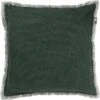 BURTO - Sierkussen Van Gewassen Katoen Mountain View 60x60 Cm - Groen - Inclusief Binnenkussen