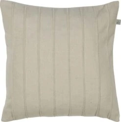 JILL - Kussenhoes 45x45 Cm - Zand - Beige - Effen - Stevig - Wol - Met Rits
