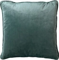 FINN - Sierkussen Velvet 45x45 Cm - Sagebrush Green - Groen - Inclusief Binnenvulling