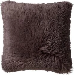 FLUFFY - Sierkussen Unikleur 45x45 Cm - Driftwood - Taupe - Inclusief Binnenvulling -Dutch Decor 1192x1200 22