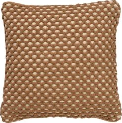 DENLEY - Kussenhoes Van Katoen Tobacco Brown 45x45 Cm - Bruin - Met Rits