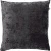 SKY - Kussenhoes Velvet 45x45 Cm - Charcoal Gray - Antraciet - Exclusief Binnenkussen