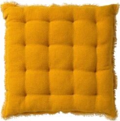 Set Van 4 - Dutch Decor BURTO - Stoelkussen Van Gewassen Katoen Golden Glow 40x40 Cm - Geel - Zitkussen -Dutch Decor 1193x1200 13