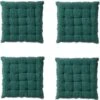 Set Van 4 - Dutch Decor BURTO - Stoelkussen Van Gewassen Katoen Sagebrush Green 40x40 Cm - Groen - Zitkussen