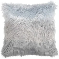 MINNA - Kussenhoes 45x45 Cm - Grijs - Lichtblauw - Heerlijk Zacht - Met Rits