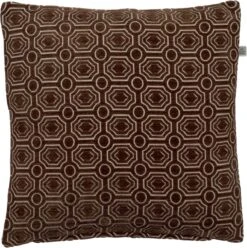 HANS - Kussenhoes Bruin 45x45 Cm - Exclusief Binnenkussen
