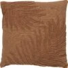 LEX - Kussenhoes Van Katoen 45x45 Cm Tobacco Brown - Bruin - Met Rits
